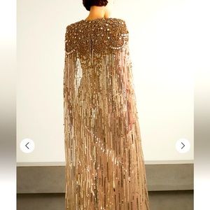 Gold Jenny Packham Lotus dress. Perfect condition, worn once/few hours.